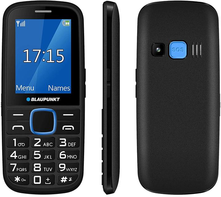 Actual product image Blaupunkt BS 04 black-blue ENG (0.03 GB, Black, Blue, Single SIM)