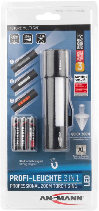 Immagine prodotto Ansmann Futuro Multi 3 in 1 (12.50 cm, 180 lm)