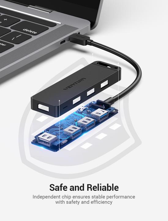 Produktbild Vention 5-in-1 USB-C Hub (USB-C, 4 Ports)