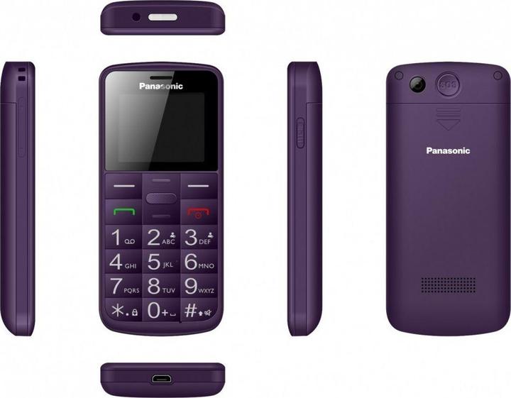 Produktbild Panasonic Purple mobile phone KX-TU110 with two SIM cards