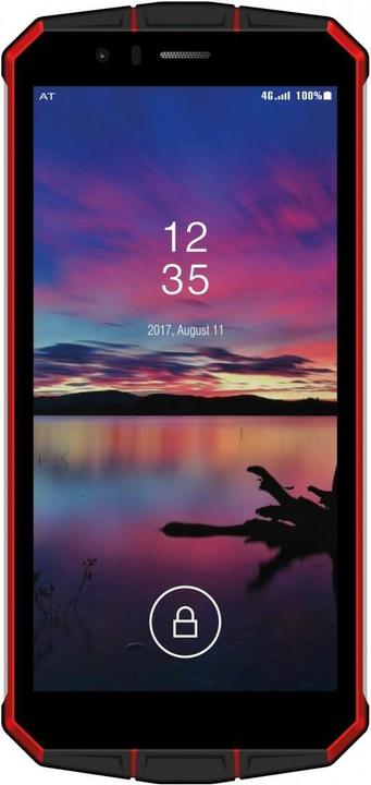 Productafbeelding Maxcom MS 507 4G NFC STERKE smartphone (32 GB, Juoda ir raudona, 5", Dubbele SIM, 13 Mpx, 4G)