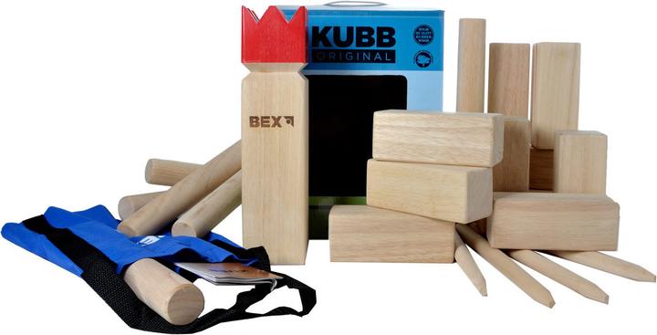 Actual product image Bex Kubb Original Rubberwood with Red King