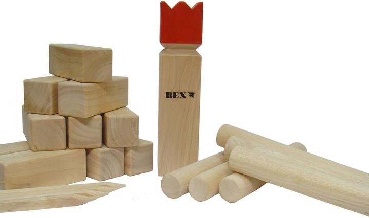 Actual product image Bex Kubb Original Rubberwood with Red King