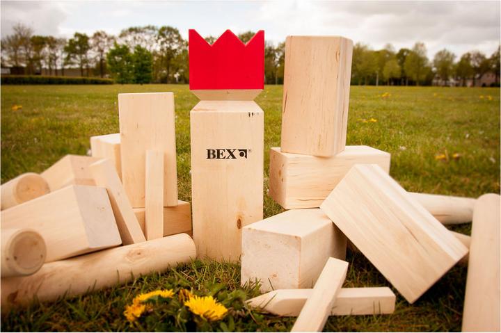 Actual product image Bex Kubb Original Rubberwood with Red King