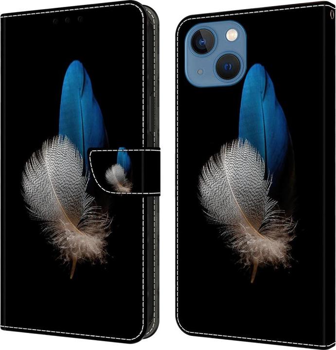 Image du produit Art iPhone 15 Livre Etui avec porte-carte Plume (Apple iPhone 15)