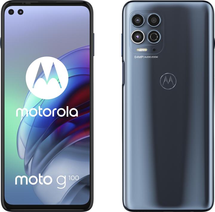 Produktbild Motorola Moto G100 (128 GB, Slate Grey, 6.70", Hybrid Dual SIM, 64 Mpx, 5G)