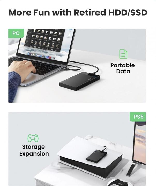 Image du produit Ugreen Boîtier de disque dur (2.5")