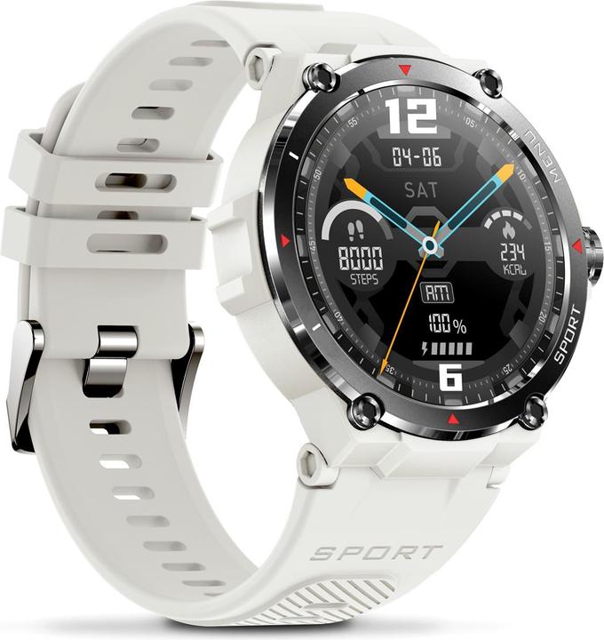 Actual product image veho Kuzo F1-S GPS Sports Smartwatch - White (46 mm)