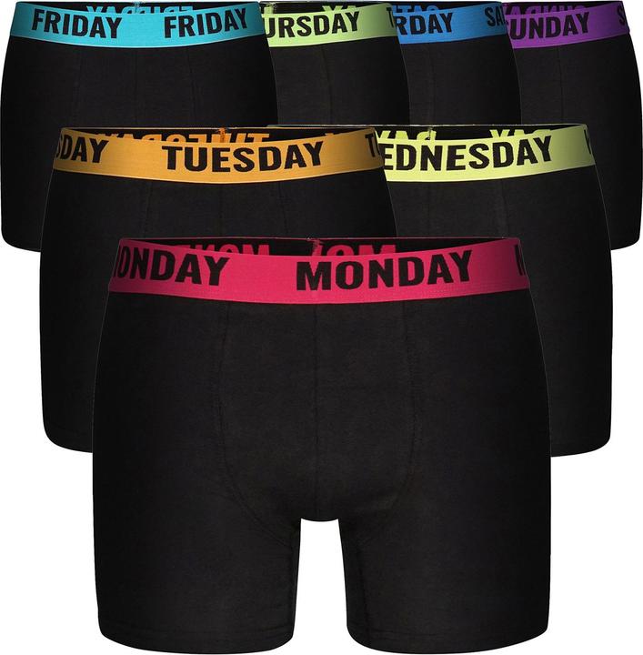 Actual product image Happy shorts Retroshorts Monday Sunday (M, pack of 7)