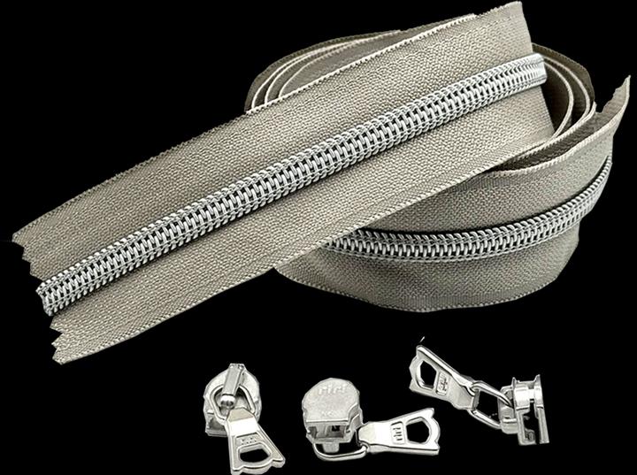 Light grey, Matt silver