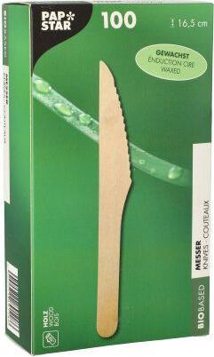 Actual product image Papstar Knife "pure" waxed (100 x)