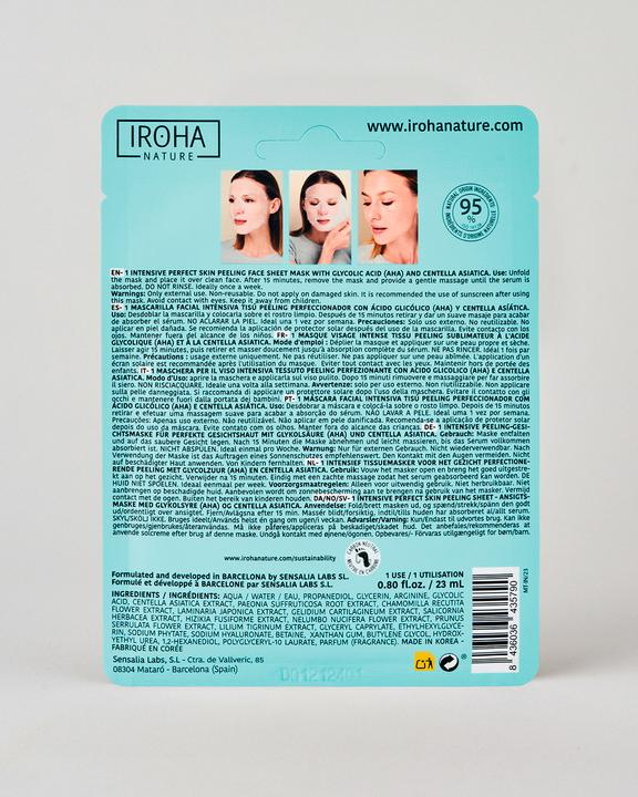 Actual product image Iroha Nature Tissue Face Mask Glycolic (18 ml)