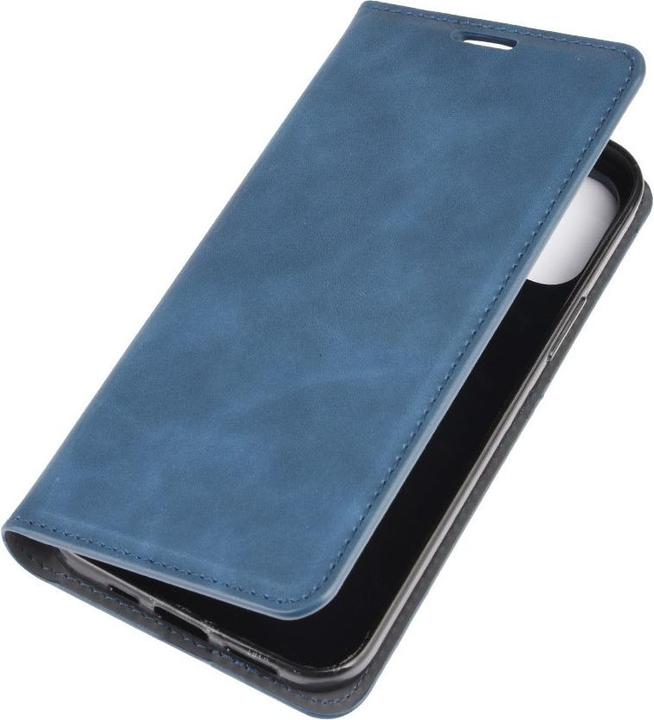 Produktbild Cover-Discount iPhone 12 / 12 Pro - Seidige Stand Flip Case Hülle dunkelblau (Apple iPhone 12, Apple iPhone 12 Pro)