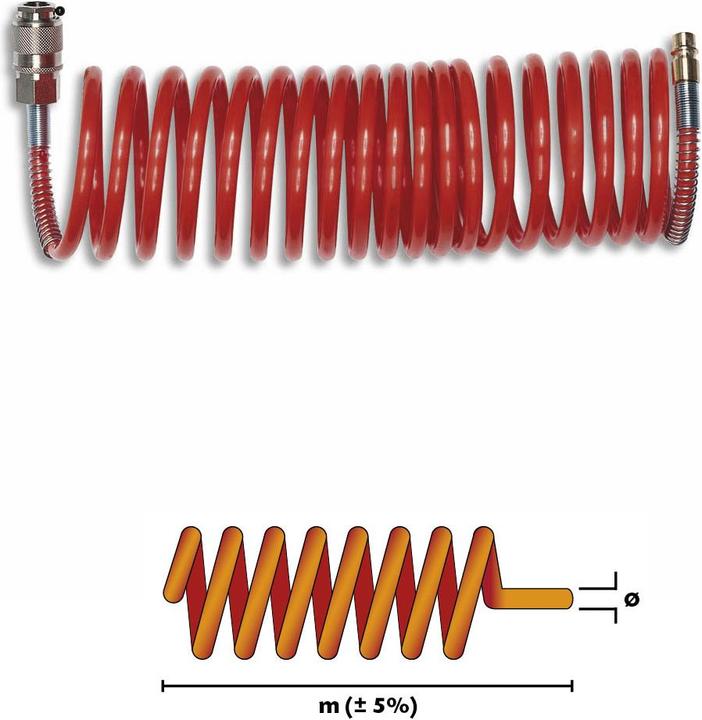 Produktbild GAV Spiralschlauch rot 6x8,15m