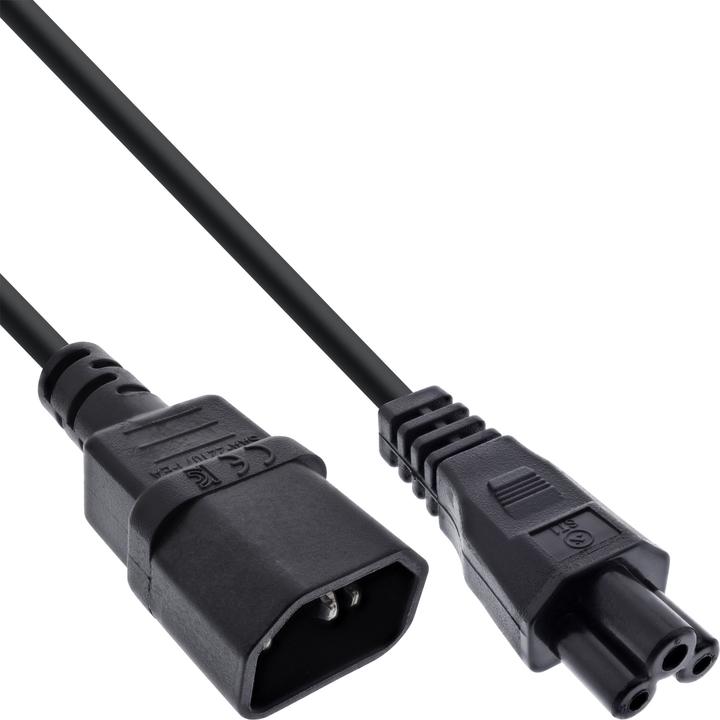 Actual product image InLine Mains cable, C14 female to C5 male, black, 2m (2 m)