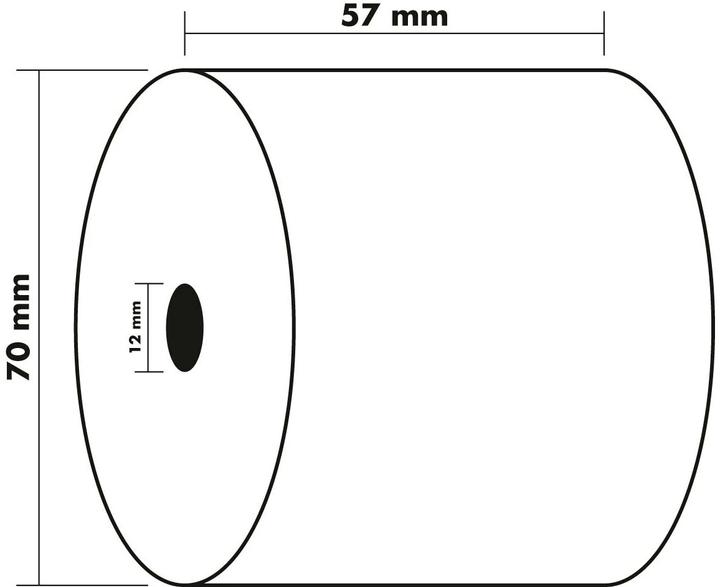 Actual product image Exacompta Cash register rolls, 57 mm x 44 m x 12 mm, extra white