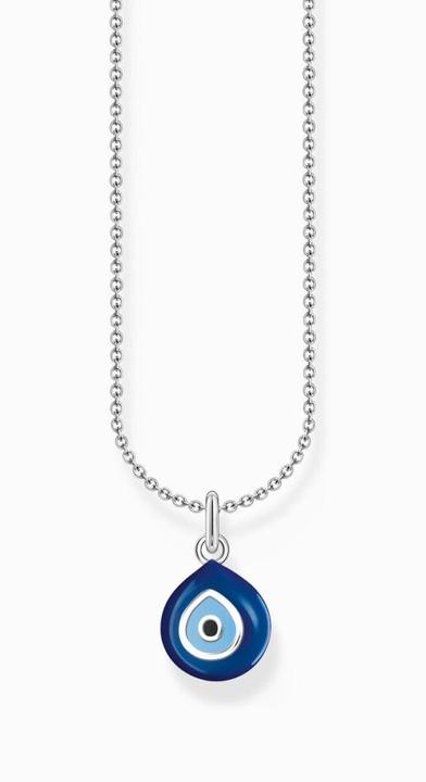 Actual product image Thomas Sabo Necklace with blue nazar eye pendant silver (925 silver, Enamel, 38 - 45 cm)