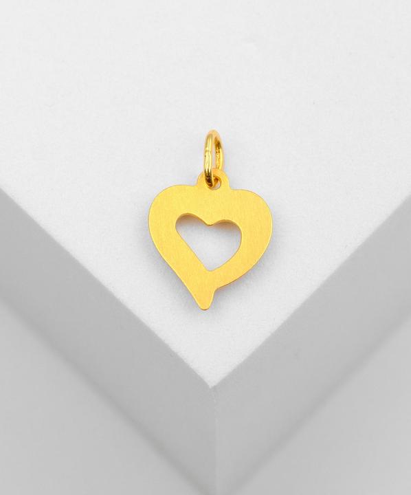 Image du produit Muau Pendant heart yellow gold 750, 17x11mm (Or jaune 750/18K)