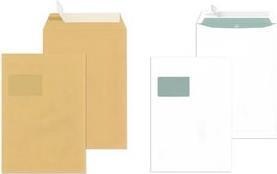 Immagine prodotto Elepa Busta postale, DIN C4, con adesivo, finestra, marrone, Natron, 90g/mq (1 x)