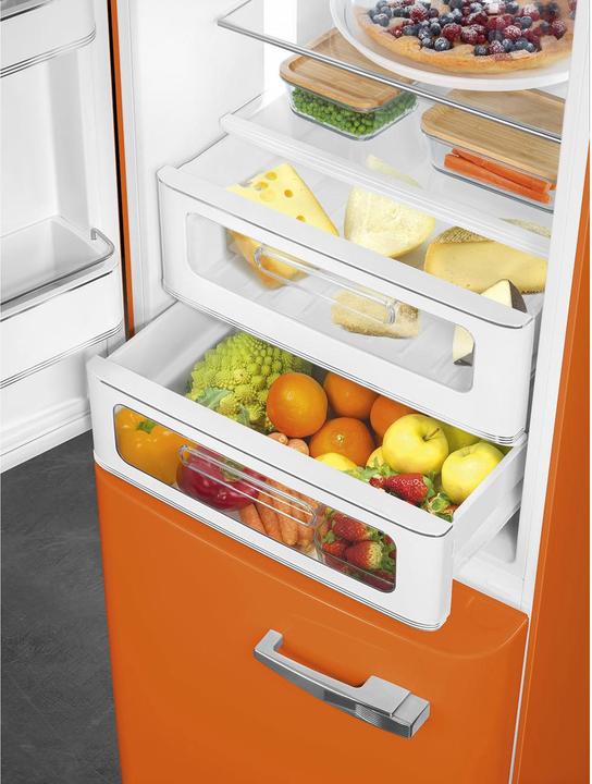 Produktbild Smeg FAB32LOR5 50's Style, 2-türig, 60 cm, Links, No Frost, orange (331 l)