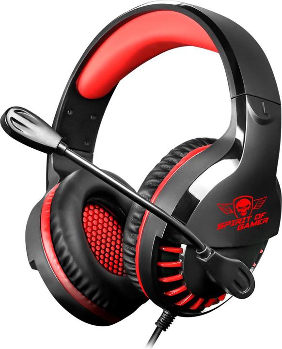 Spirit Of Gamer Casque Micro Gamer Filaire Pro-H3 (Noir/Rouge) (Cablato)
