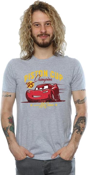 Actual product image Disney Mens Cars Piston Cup Champion T-Shirt (XL)