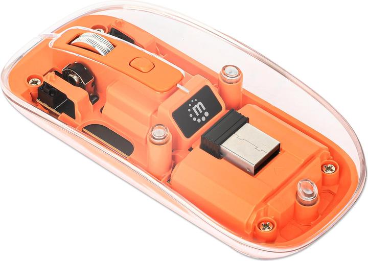 Actual product image Manhattan MH Transparent 4D mouse, White (Wireless)