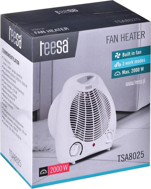 Produktbild Teesa TSA8025 Elektrische Raumheizung Indoor Weiss 2000 W (2000 W)