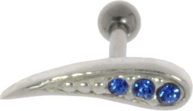 Image du produit Bijouteria Piercing d'oreille (Acier chirurgical 316L, Cristallin, Laiton argenté)
