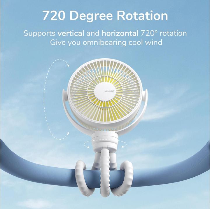 Image du produit Jisulife Ventilateur pour poussette Life2S (5000mAh) vert