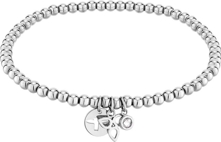 Tamaris Bracciale in acciaio con perline e ciondoli TJ-0010-B-17 (L) (17 cm, Acciaio inossidabile)