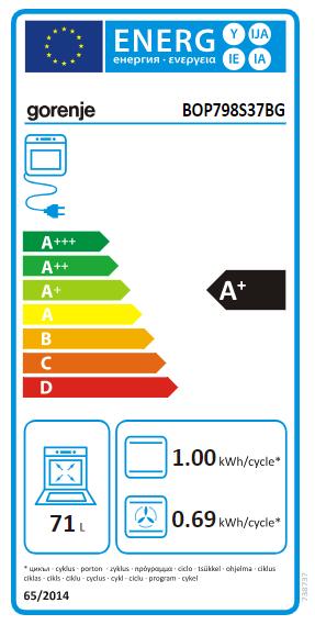 Label énergétique Gorenje BCS798S24BG