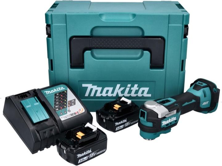 Productafbeelding Makita DTM 52 RFJ Accu Multifunctioneel Gereedschap 18 V Starlock Max Brushless + 2x Accu 3.0 Ah + Lader