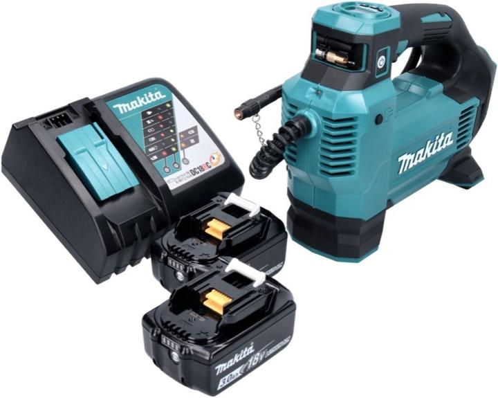 Image du produit Makita DMP 181 RF Compresseur sur batterie 18 V 11,1 bar + 2x batterie 3,0 Ah + chargeur (11.10 bar)