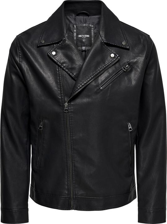 Only & Sons Biker faux leather jacket (XL)