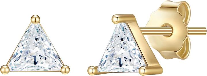 Actual product image Glanzstücke München Ladies Triangle Sterling Silver Cubic Zirconia Yellow Gold - 31598 (Sterling Silver)