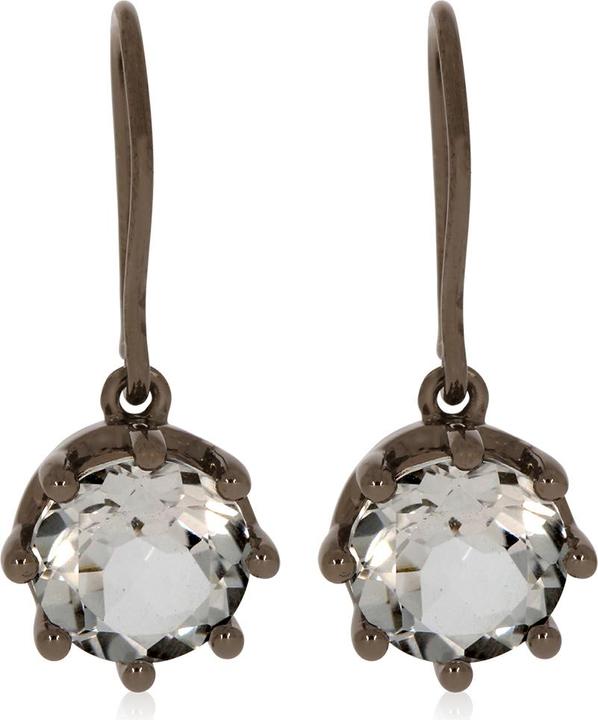 Xen Ohrhänger mit Bergkristall ca. 3,78 ct. Black Rhodium (925 Sterling Silber)
