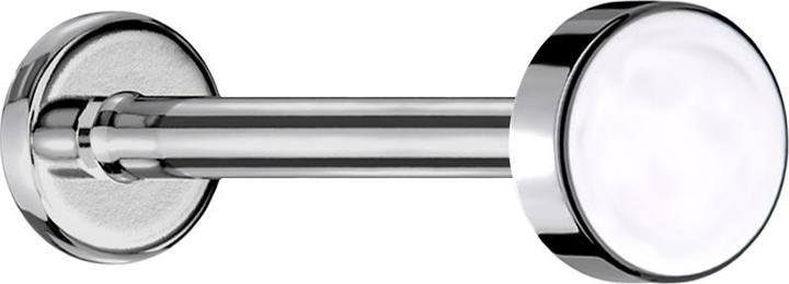 Star Piercing Micro Labret Innengewinde silber Scheibe (ohne Messing, Titan G23)