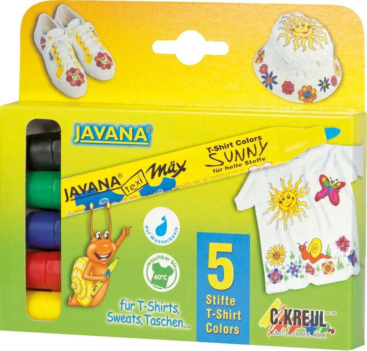 Actual product image Kreul Texi Mäx, set of 5 (Red, Green, Black, Yellow, Blue, 4 mm, 5 x)