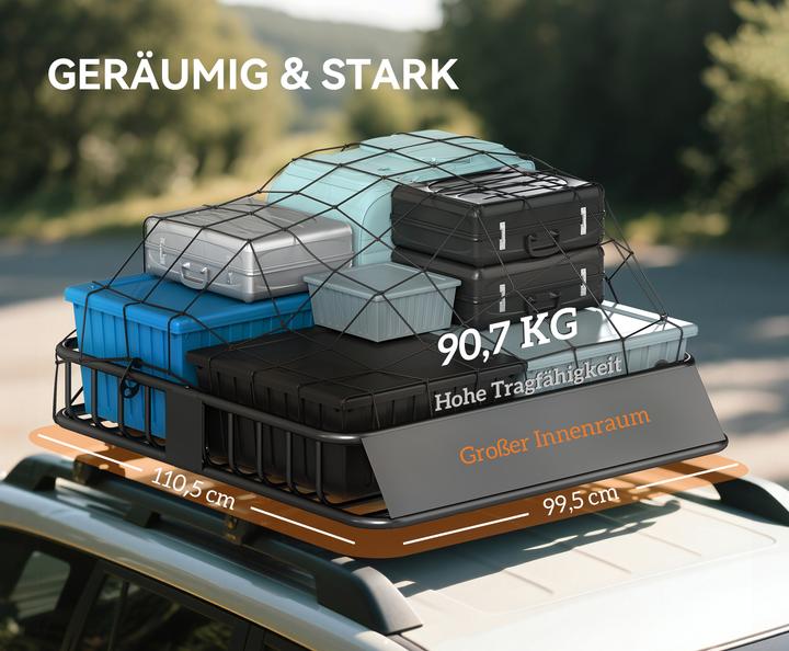 Produktbild Homcom Dachträger Stahl Schwarz