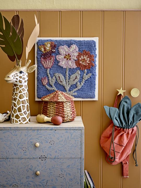 Actual product image Bloomingville Mini Sallie Wall Decor, Blue, Cotton (35 x 35 x 3.5 cm)