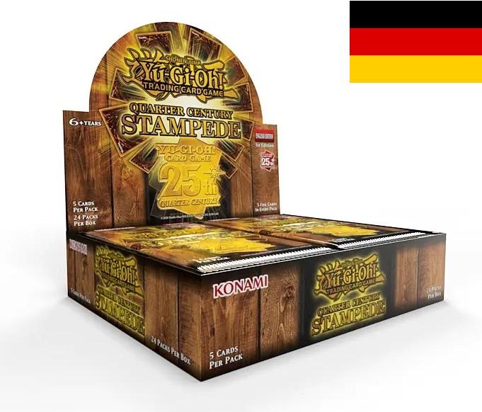 Actual product image Yu-Gi-Oh Quarter Century Stampede Booster Box (German, Booster display)