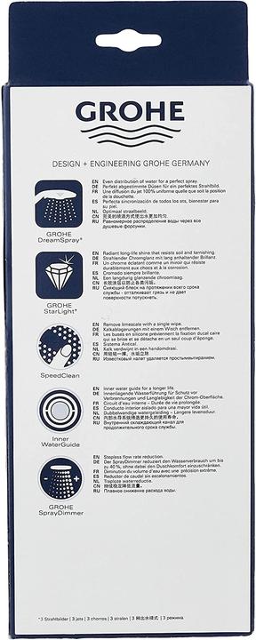 Image du produit Grohe Douchette à main Euphoria 110 Massage 27221000 11 cm chrome (3 Types de jets, 13 l/min)