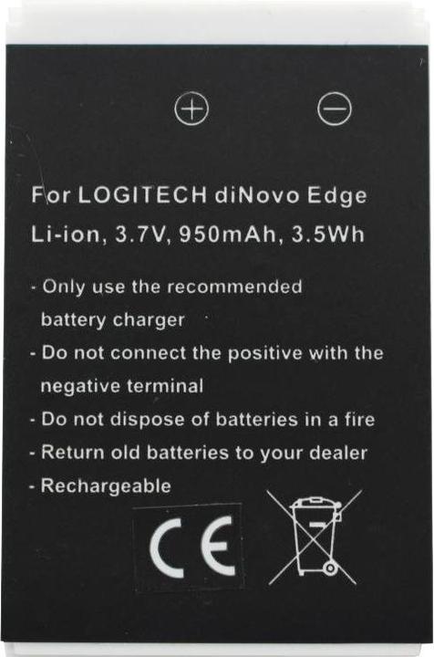 Actual product image Logitech Akku diNovo Edge Akku 190304-2004, F12440071, M50A, DiNovo Mini, Y-RAY81 (1 pcs., Device specific, 950 mAh)