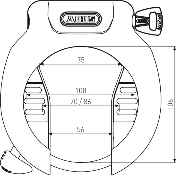 Actual product image Abus PRO AMPARO 4750S R black