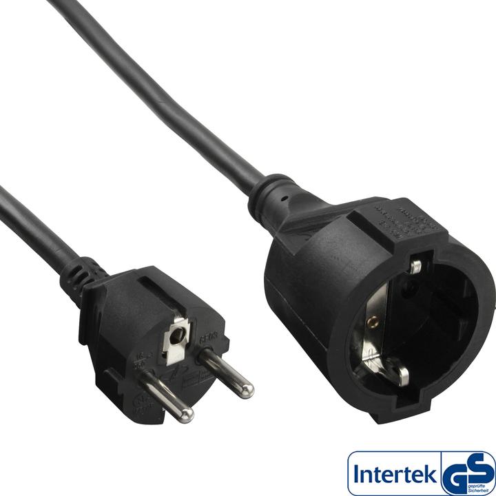 Actual product image InLine Earth contact extension ST / BU (1.50 m, CEE 7/7)