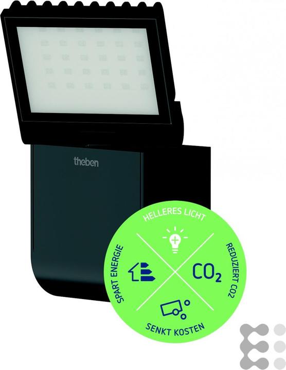 Produktbild Theben LED-Strahler 8 Watt, sw theLeda S8-100L BK (900 lm)
