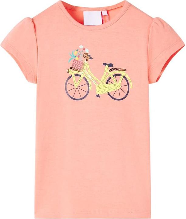 VidaXL Kinder-T-Shirt Korallenrosa 116,Material: 95 % Baumwolle. 5 (116)
