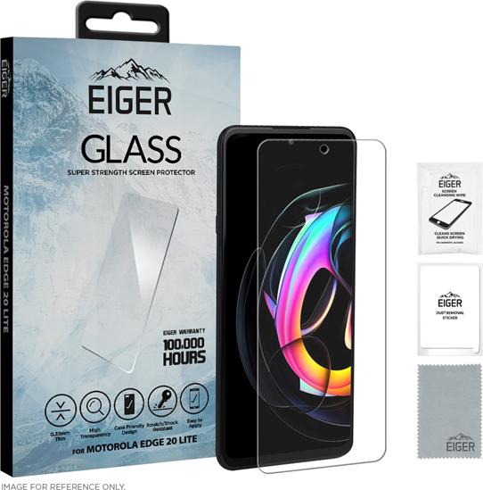 Actual product image Eiger Mountain Glass Clear (1 Piece, Motorola Edge 20 Lite)