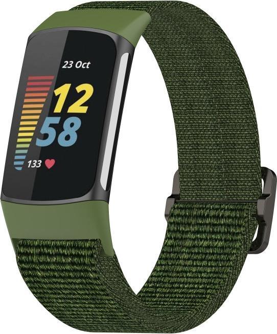Actual product image Cover-Discount Fitbit Charge 5 - Canvas bracelet green (Nylon)